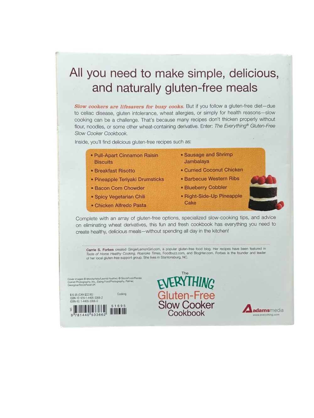 4/$20 The Everything Gluten-Free Slow Cooker Cookbook 300 Recipes Softcover - Picture 2 of 3